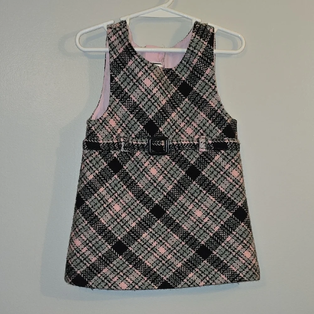 Rare Editions Plaid Dress with Belt